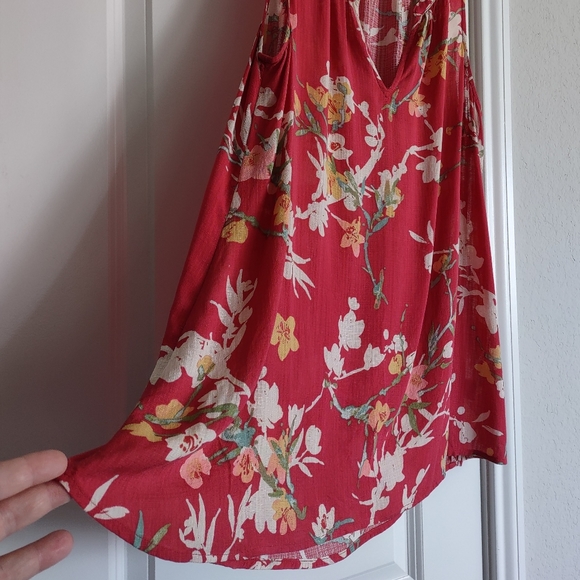 a:glow Size L-mat NEW Floral Rayon Sleeveless V-neck A-line Blouse Tank Top NWOT - Picture 5 of 9